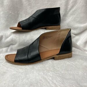 BEAST FASHION Black Leather Sandals